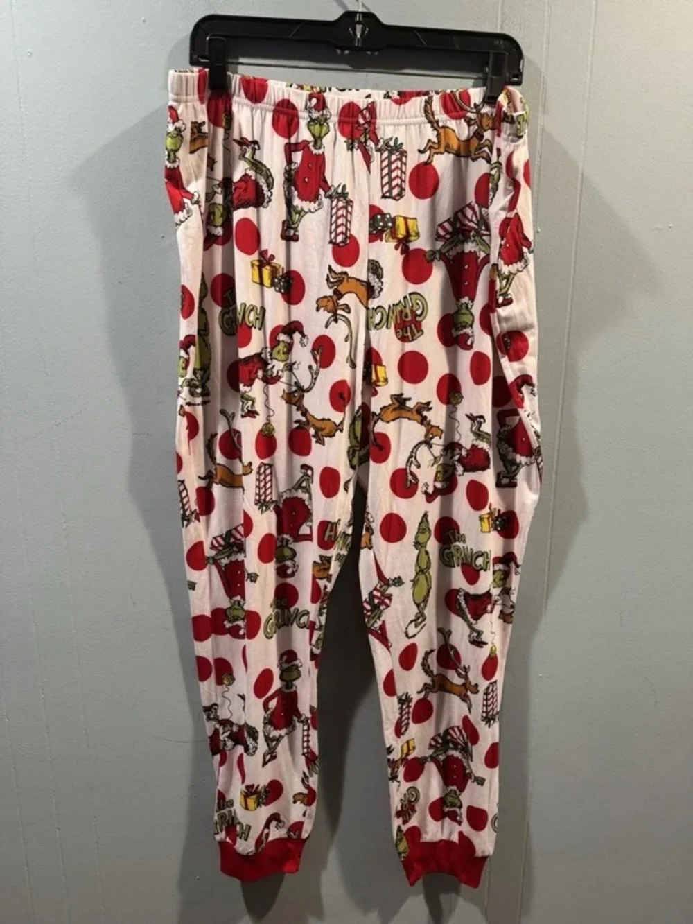 Kids Grinch Red Polka Dot Pajama Pants